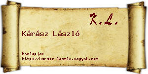 Kárász László névjegykártya
